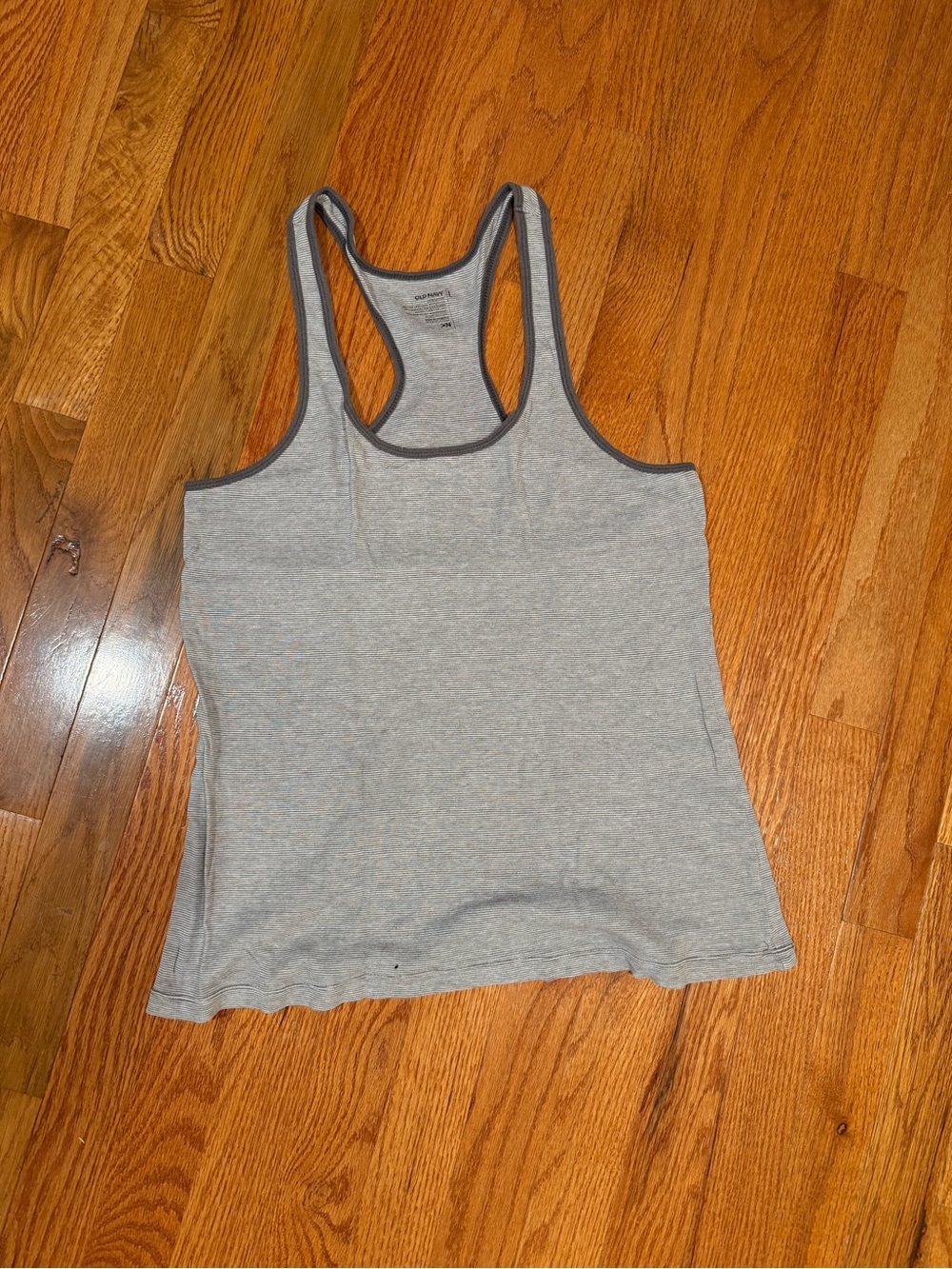 Old Navy Grey Racerback Tank with Dark Trim